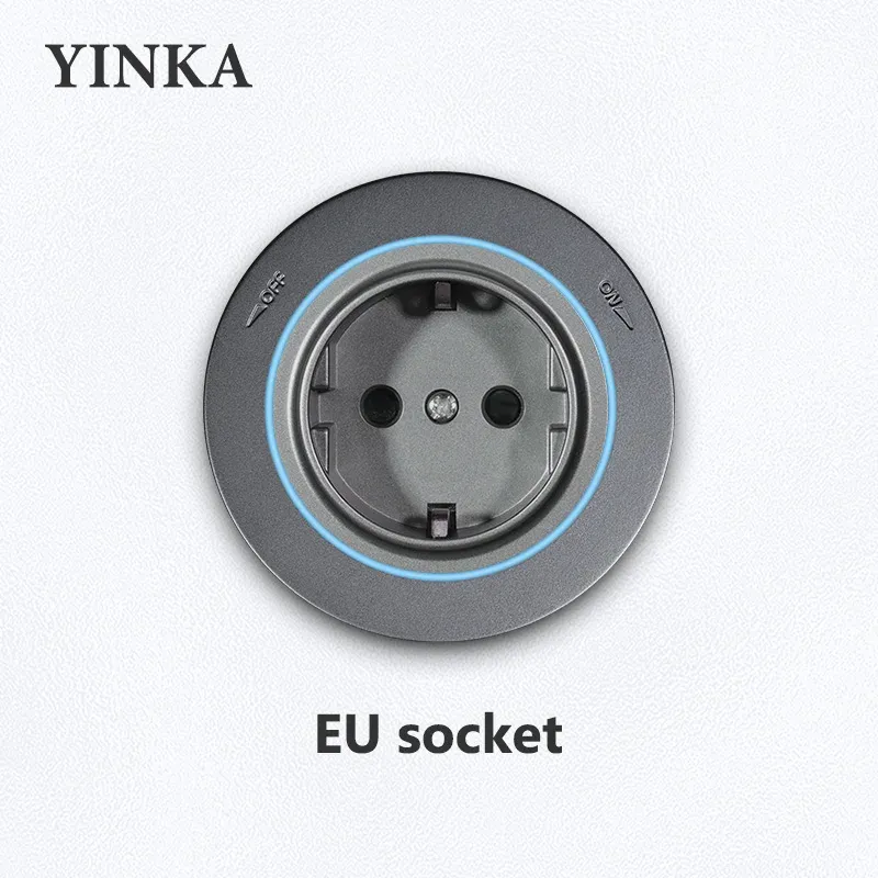 

Электрическая розетка YNKA с USB, серая