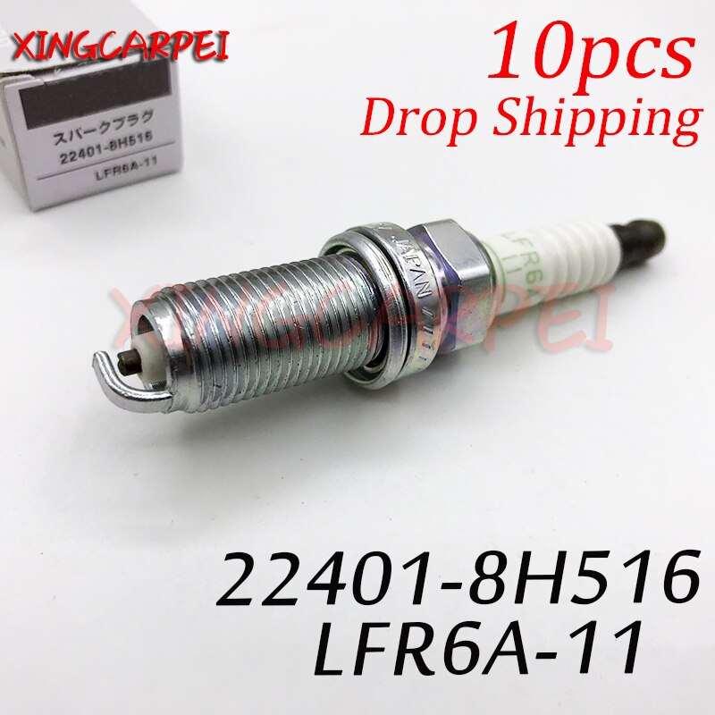 

Свеча зажигания 22401-8H516 LFR6A11 для Yamaha F115 F225 F250 F300 Nissan Almera первоклассная LF115 LF250 LF300 фотосессия 3672, 10 шт.