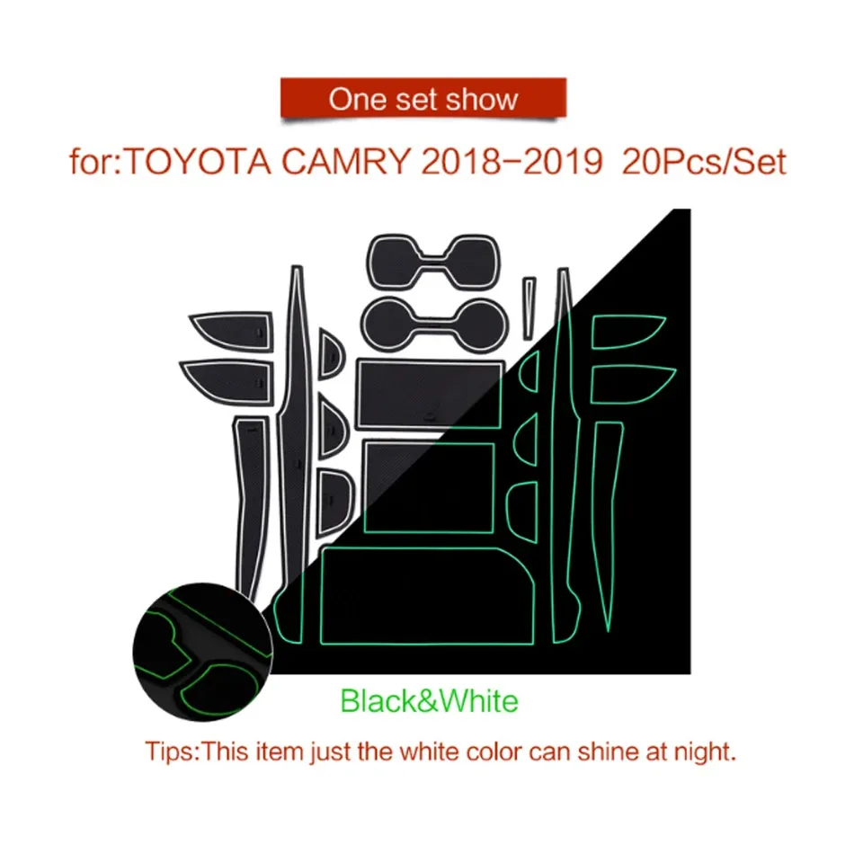 

Toyota Camry XV70 2018-2019 Резиновый Дверной Коврик, Нескользящий Автомобильный Интерьер, Аксессуары, Подстаканник, Подушка