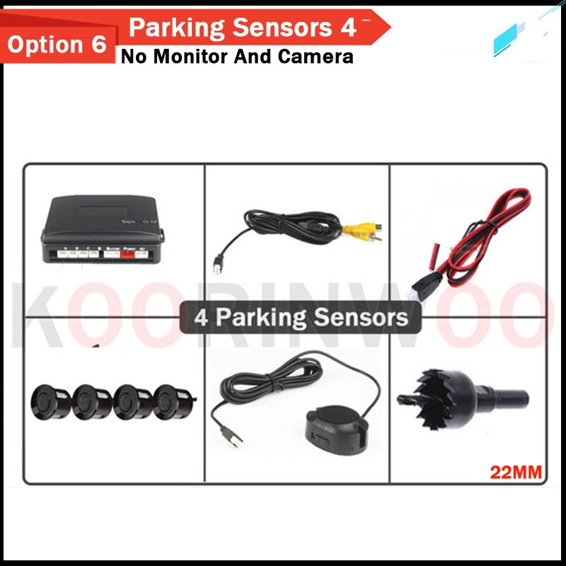 

Интеллектуальная система Koorinwoo для автомобилей Parktronics 4/8, динамическая траектория, датчики парковки с камерой, зеркало заднего вида, передняя камера