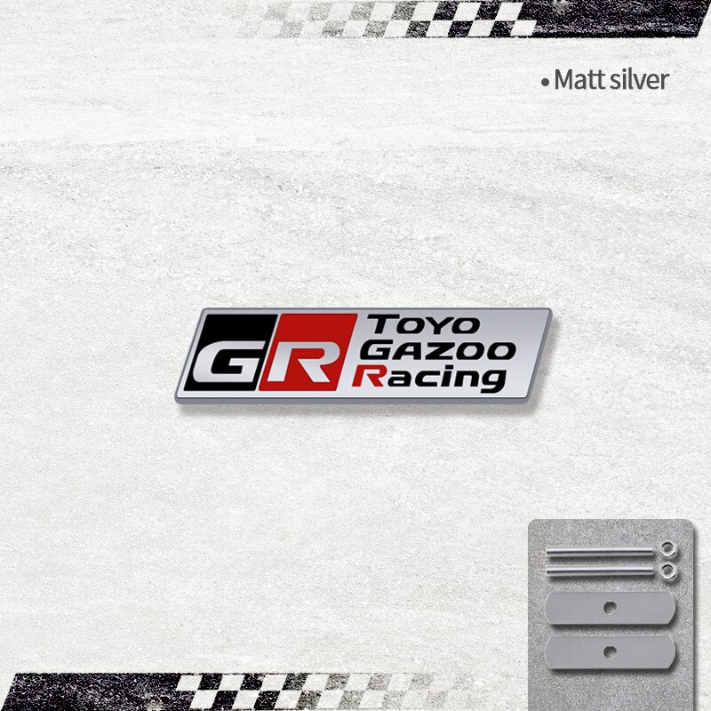 

3D наклейка на автомобиль GR Gazoo Racing, передняя решетка, значок, металлическая наклейка, эмблема для Toyota HV C-HR Corolla Camry Suzuki, аксессуары