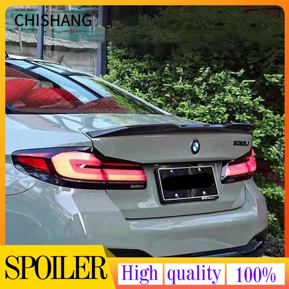 

Спойлер для багажника BMW G30 5 Series(2017-2023), из углеродного волокна, с рисунком, глянцевая черная отделка, стиль женский