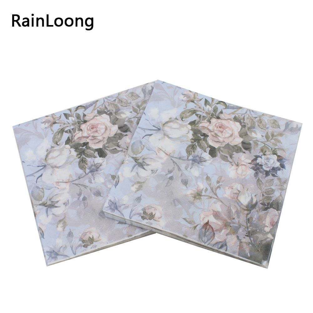 

Одноразовые салфетки RainLoong с розами 20 шт