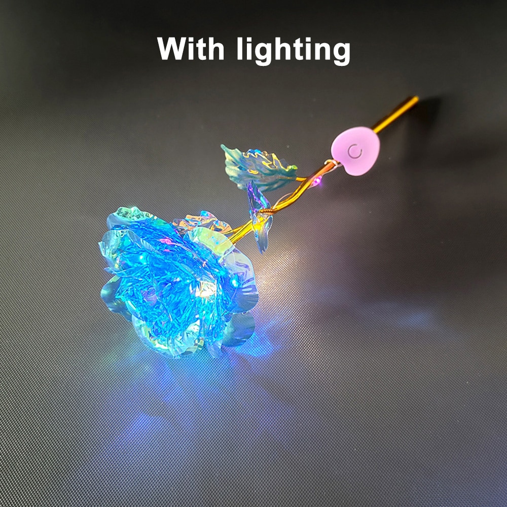 

Золотые искусственные LED розы