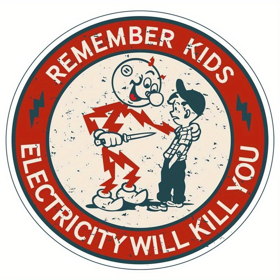 

Предупреждающие Наклейки «Опасность Электрическим Током» «Kilowatt Kill You» Забавные Предупреждающие Этикетки Для Предупрежд...