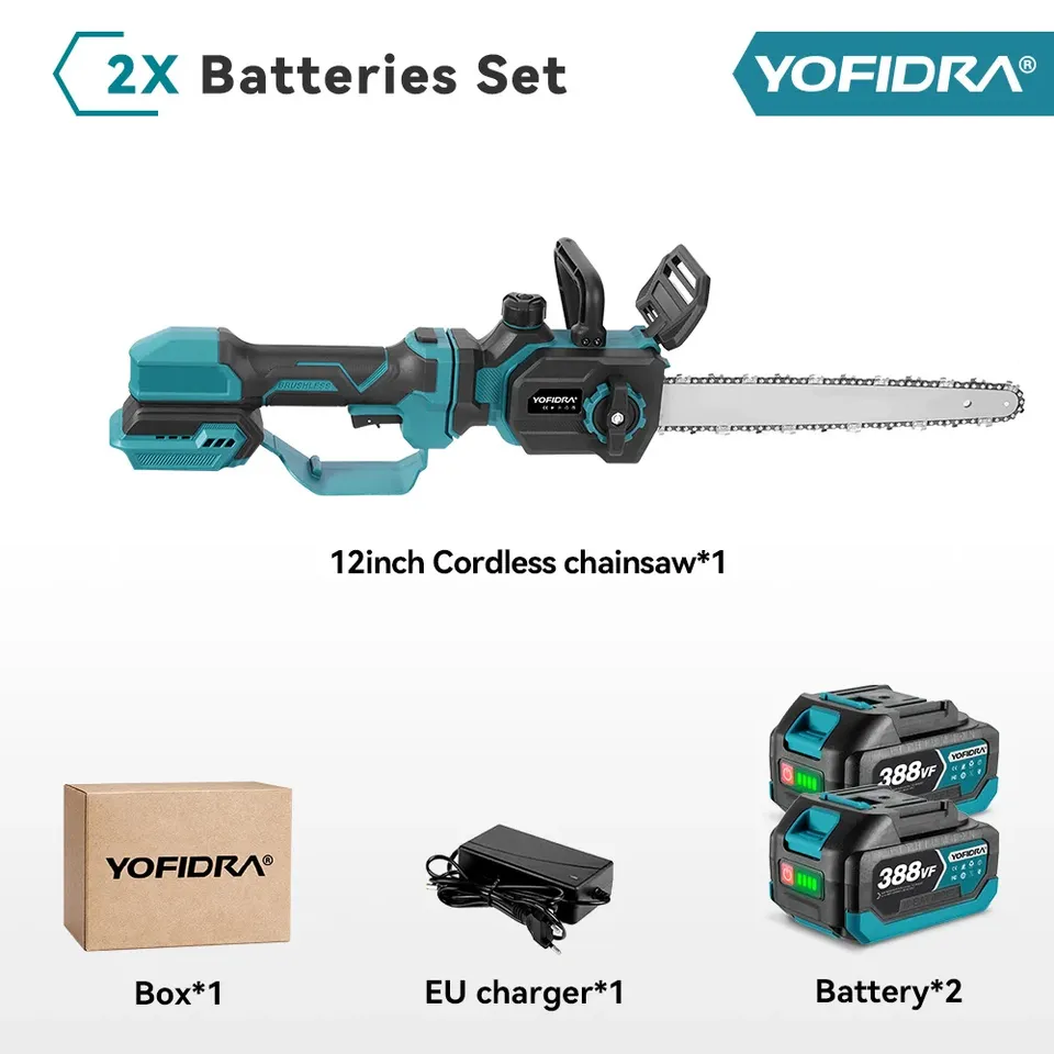

YOFIDRA 12-дюймовая бесщеточная электрическая бензопила 7000 Вт