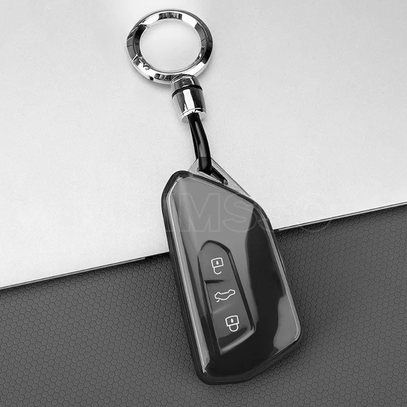 

Чехол из ТПУ для автомобильного дистанционного ключа, брелок для VW Volkswagen Golf 8 2020 Skoda Octavia A8 2021 SEAT Leon MK4, аксессуары для ключей