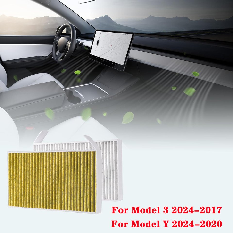 

Воздушный фильтр для кабины Tesla Model Y Model 3 Highland 2024-2017, FP25015, сменный Воздушный Фильтр HEPA с активированным углем