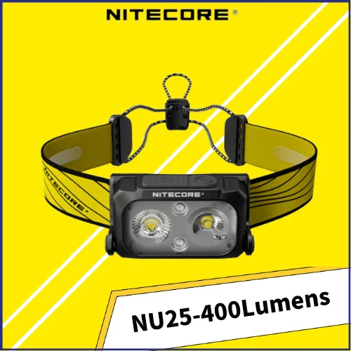 

NITECORE NU25 двухлучевой перезаряжаемый налобный фонарь 400 люмен