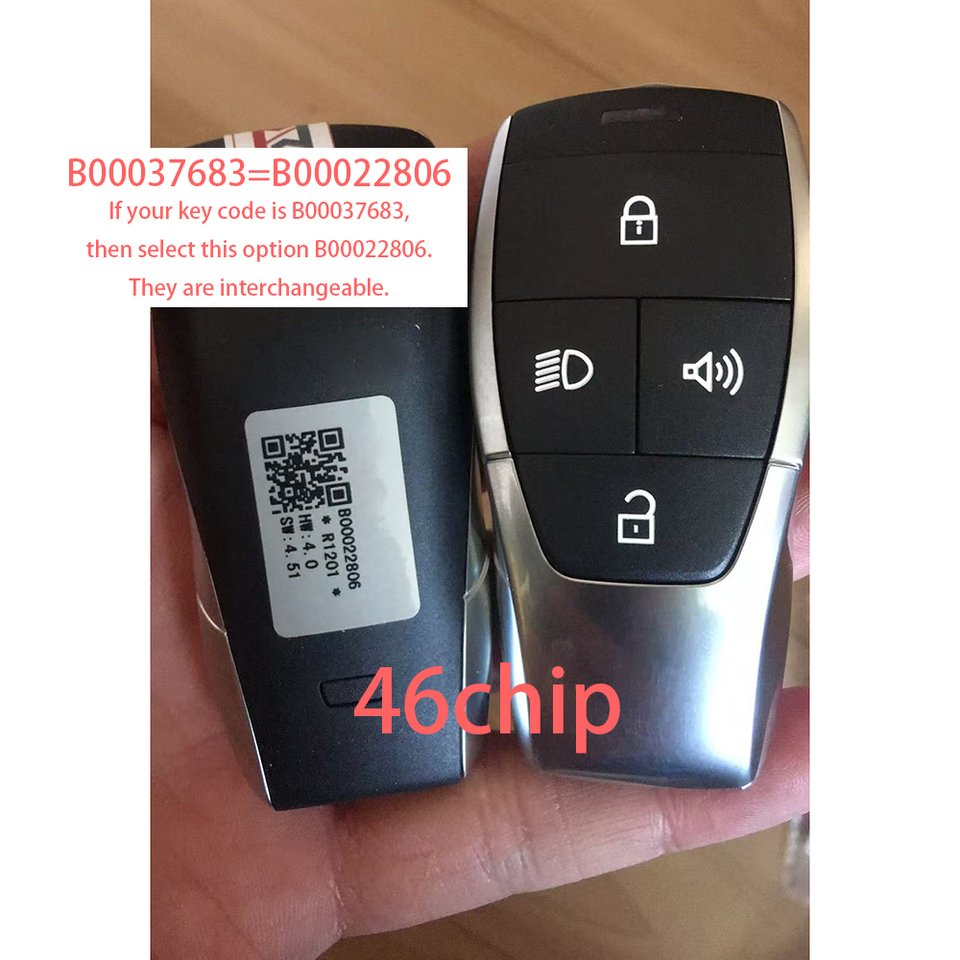 

Оригинальный ключ дистанционного управления для BAIC BJ40 BJ80 U7 X7 EX3 U5 EU5 с чипом 4A/46