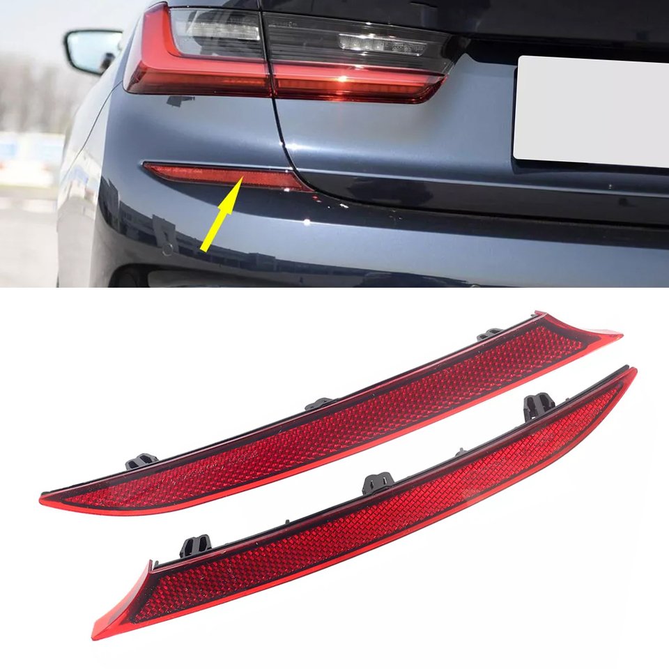 

1 пара отражателей заднего бампера для BMW M SPORT серии 3 G20 320 325 330 340 2018 2019 2020 2021 63148074229 63148074230