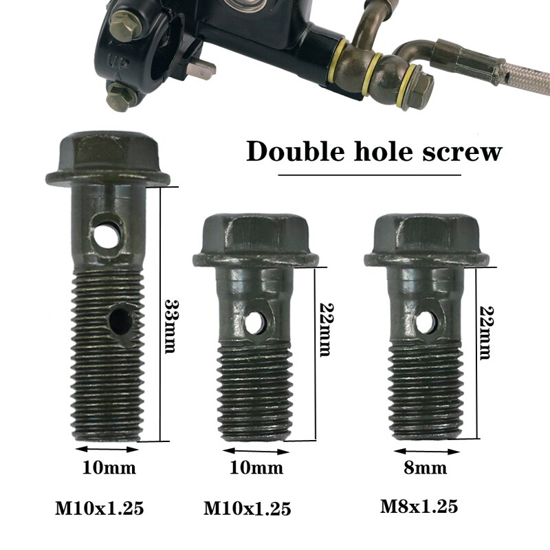 

M8/M10x1,25 Универсальный мотоциклетный гидравлический тормозной суппорт, банджо, прокачки, винт масляного шланга для Honda Yamaha Kawasaki Suzuki