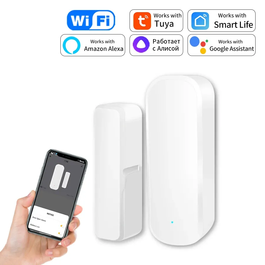 

Умный Датчик Двери И Окна Tuya Zigbee Wi-Fi — Домашняя Охранная Сигнализация, Противоугонная Система