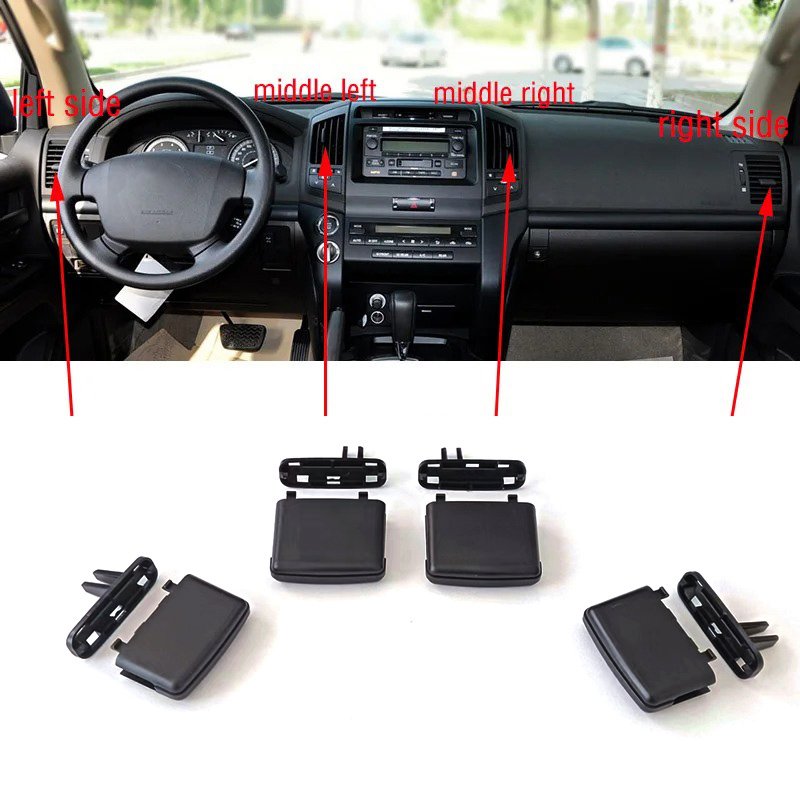

Для Toyota Land Cruiser LC200 FJ200 2008-17 автомобильная передняя и задняя приборная панель, кондиционер, кондиционер, вентиляционные отверстия, зажим для вкладки