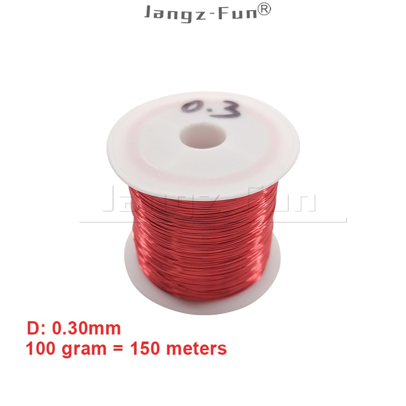 

100 г красная медная проволока QA-1/155R 2UEW диаметром 0.10-0.30 мм