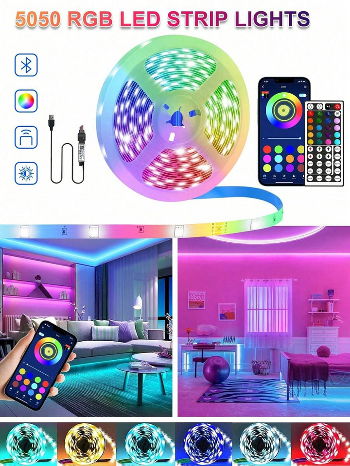 

RGB светодиодная лента LINGQU DEV 5050 Bluetooth 5В