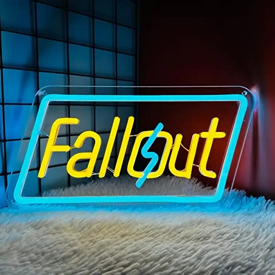 

Fallout Neon Sign Настенный Декор Неоновый Постер Для Спальни Игровая Комната Рождественский Подарок Для Мальчиков И Девочек ...