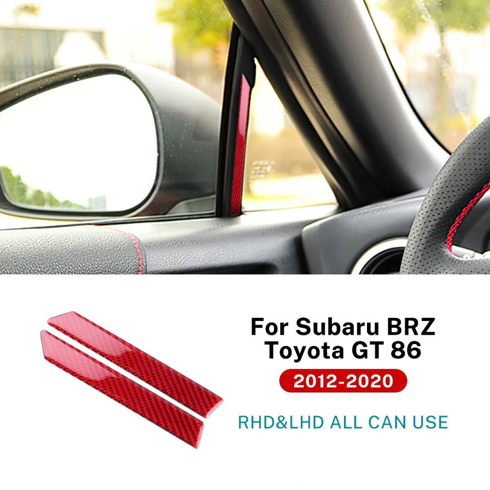 

Настоящая мягкая наклейка из углеродного волокна для Subaru BRZ Toyota GT86 2012-2016 2017 2018 2019 2020, аксессуары для интерьера LHD RHD A-Pillar