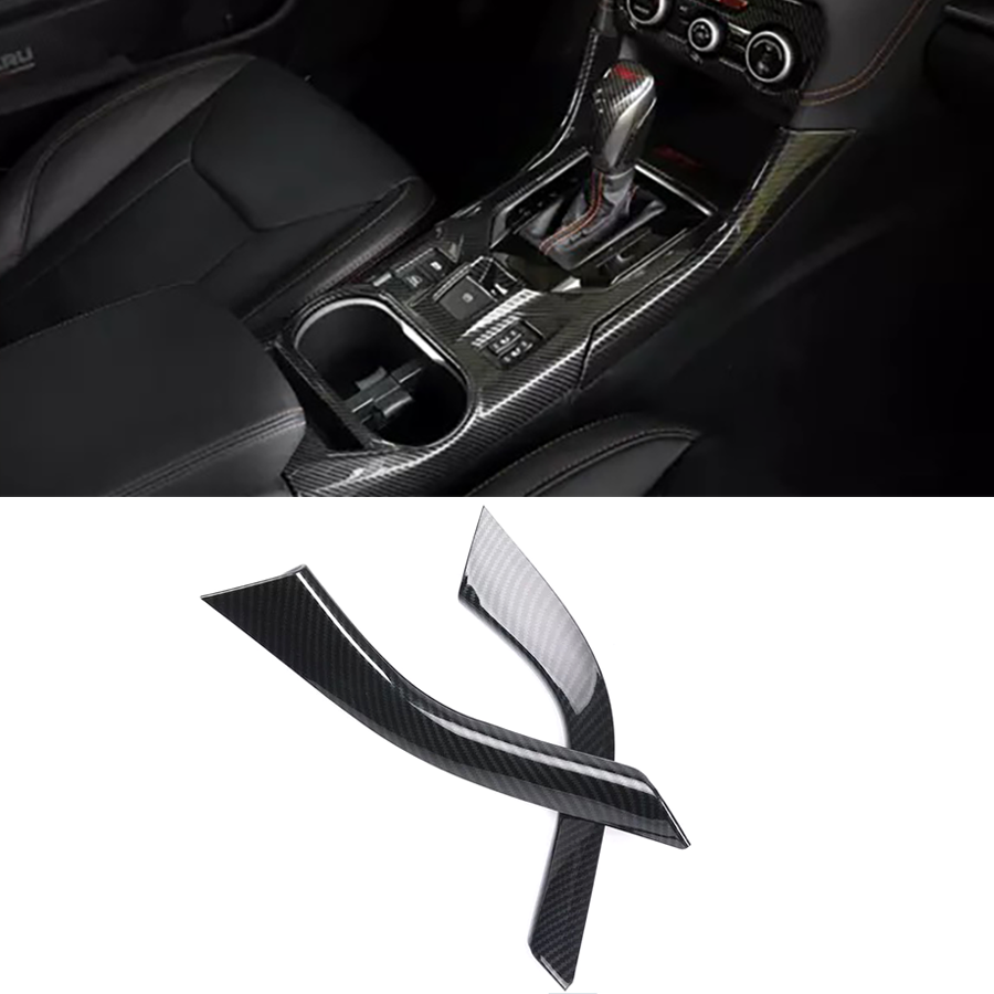 

Wooeight автомобильная внутренняя коробка переключения передач, панель, рамка, накладка из углеродного волокна, серебряная наклейка для Subaru XV 2018 2019 2020 2021