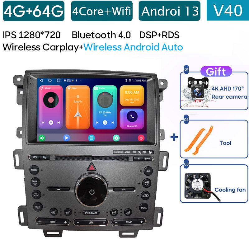 

Android Auto для Ford Edge 2011 2012 2014 2015 Автомобильный радиоприемник Видеоплеер 5G WIFI Навигация Мультимедиа Стерео Carplay Без 2din DVD