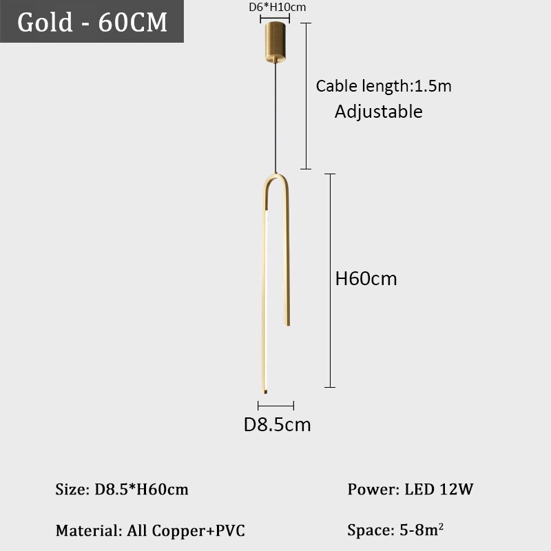 

ZCTOP Медные люстры LED теплый/холодный/натуральный свет 8/12Вт