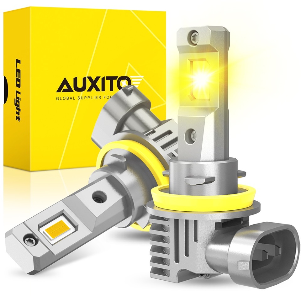 

Автомобильные фары AUXITO, 2 шт., Canbus H8 H11 Светодиодный 3000K 6500K, лампы без ошибок H9 H16JP, 50 Вт, лм, супер белые, желтые, 12 В, автомобильные лампы