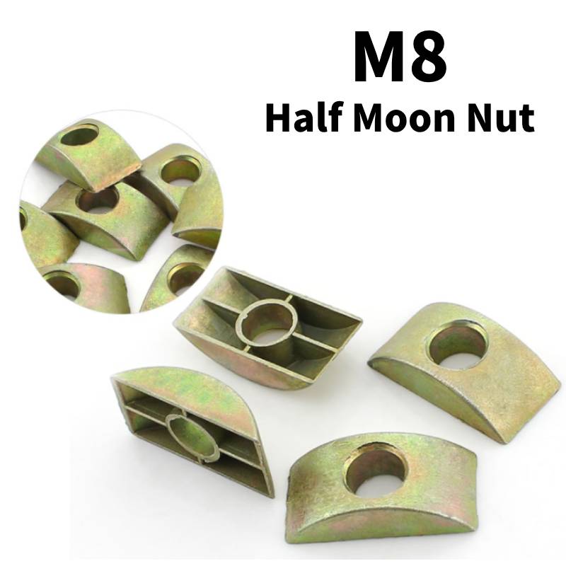 

Полумесячные гайки M8 из сплава