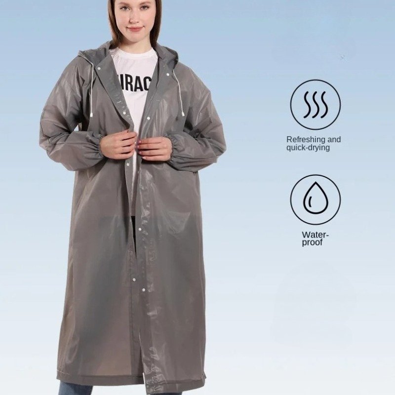 

Черный утолщенный дождевик из ЭВА unisex