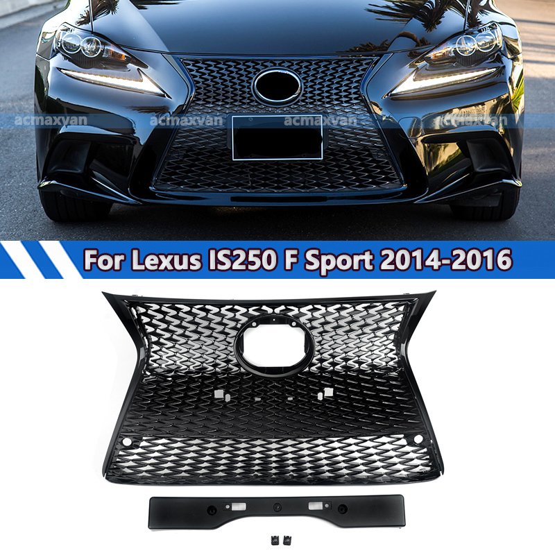 

Глянцевая черная решетка Magickit в сборе для Lexus IS250 IS300 IS350 F 2014-2016 годов, спортивная решетка переднего бампера, решетка воздухозаборника радиатора