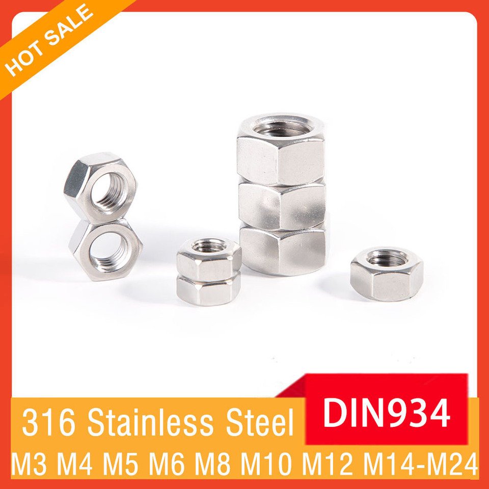 

Шестигранные гайки из нержавеющей стали DIN934 A4-80 316