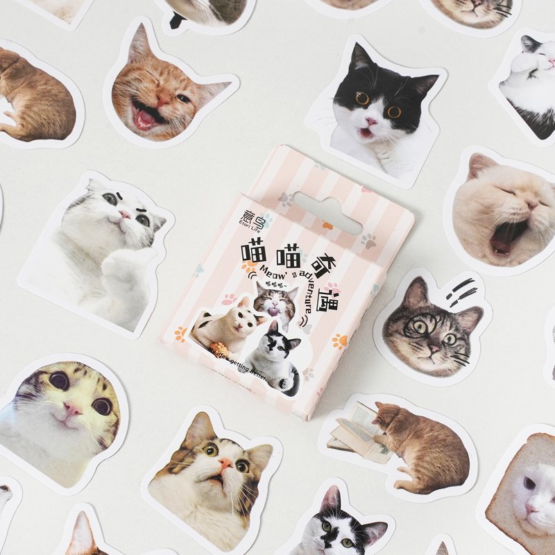 

Набор стикеров Kawaii Surprise Cat 46 шт.