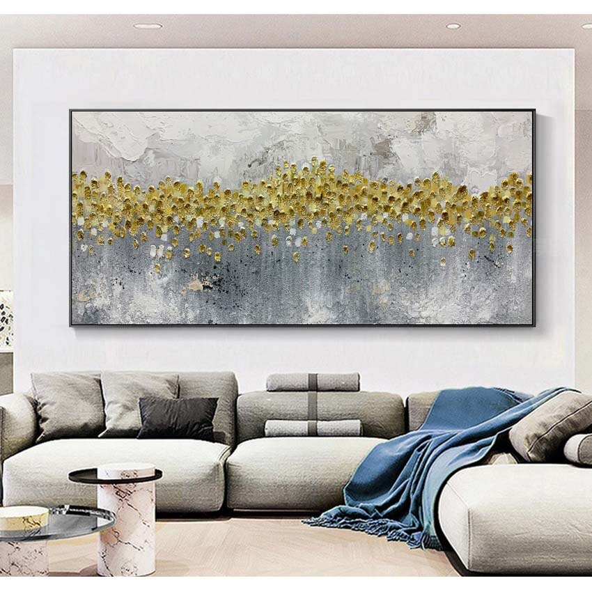 

Картина маслом YYR wall art, золотая фольга, абстракция