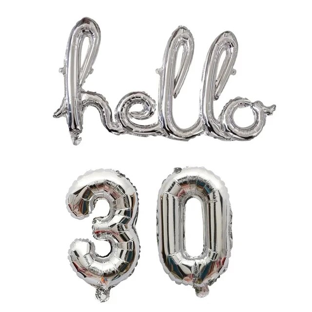 

Воздушные шары фольгированные Rold Gold Silver Hello 16 дюймов