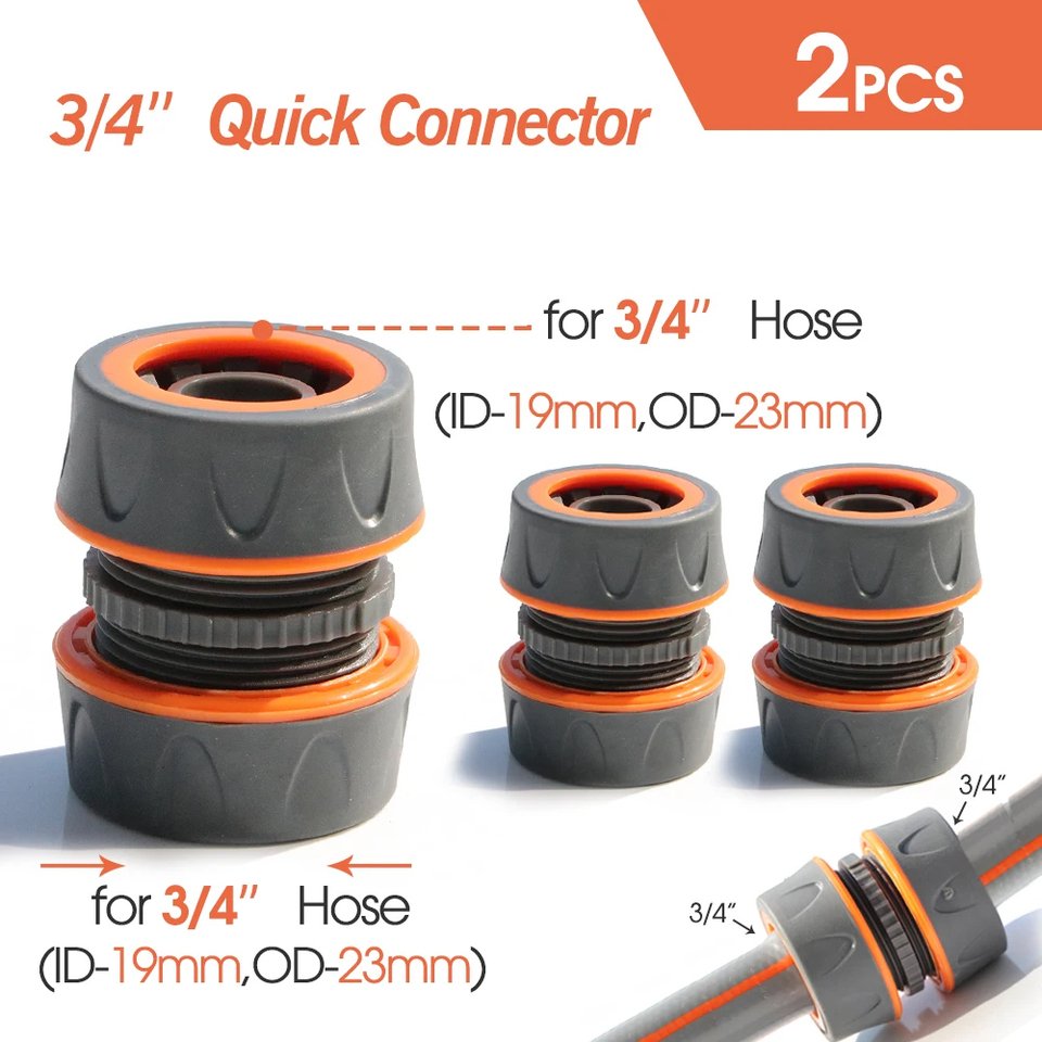

Пластиковые соединители для шлангов 1/2" и 3/4", 2 шт.