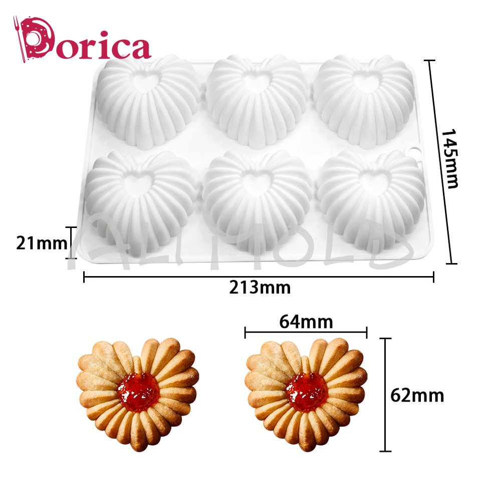 

Dorica силиконовая форма для мусса сердце