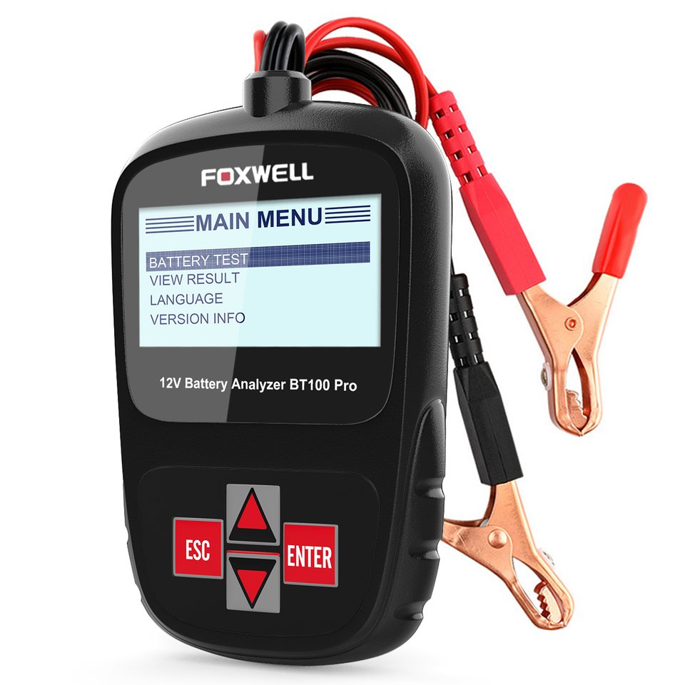 

Тестер автомобильного аккумулятора FOXWELL BT100 Pro, 12 В, 100-cca