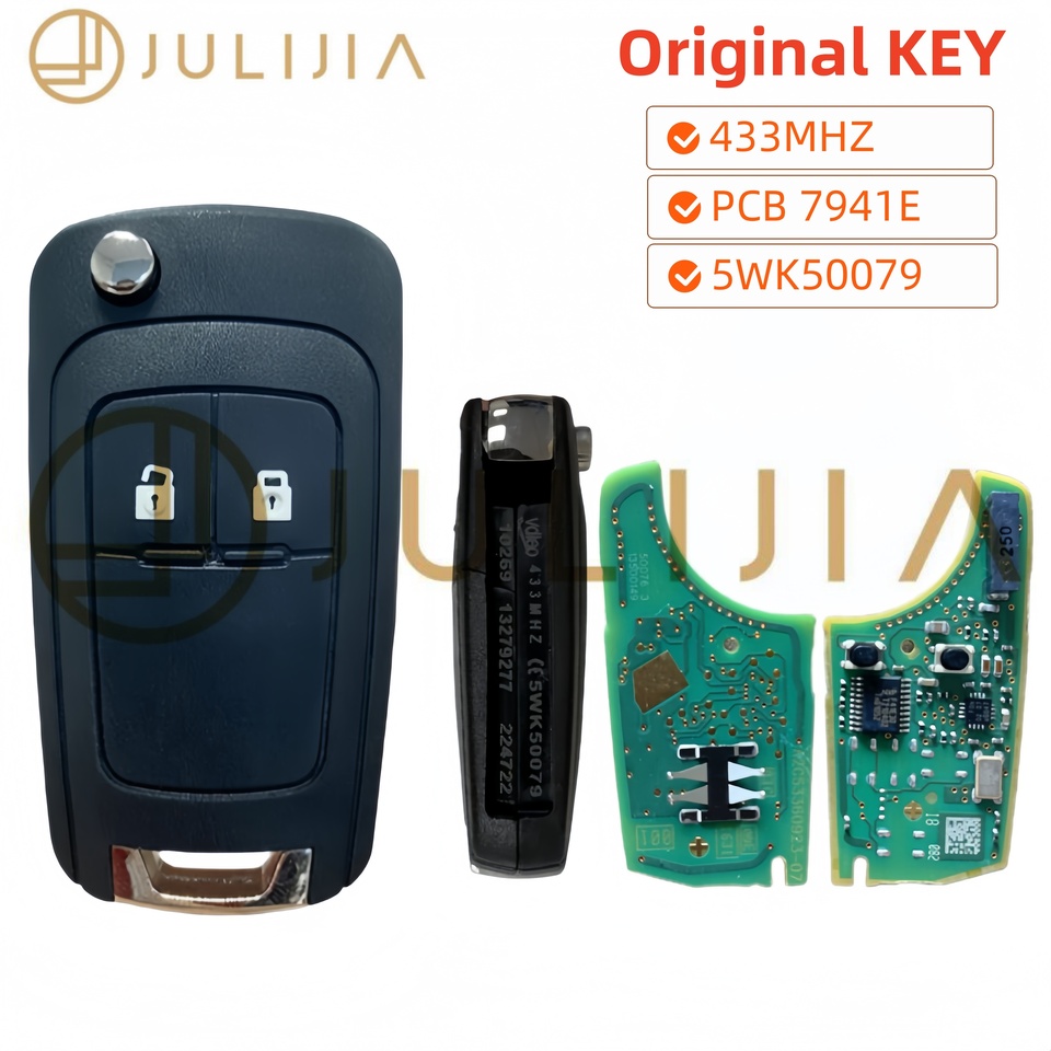

Оригинальный дистанционный откидной ключ 5WK50079 FCF7941E для Opel Vauxhall Corsa Tourer 2009-2017 Cascade E Zafira Mokka Viva Astra J
