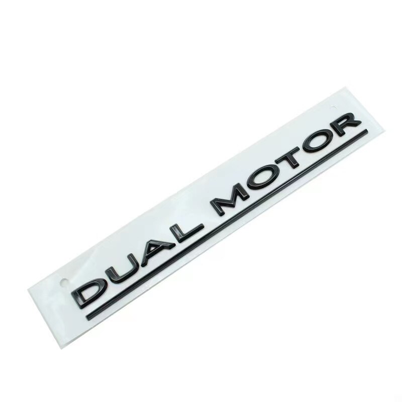 

Двойной мотор, подчеркнутая 3d-буква, эмблема, наклейка для Tesla Model 3 X Y S, декоративная Автомобильная наклейка с буквами