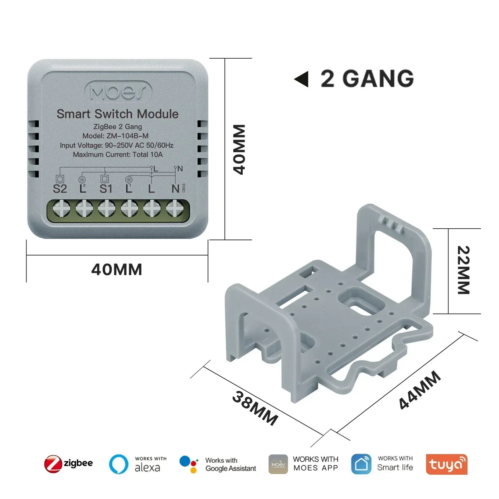 

MOES Мини умный выключатель света WiFi/Zigbee