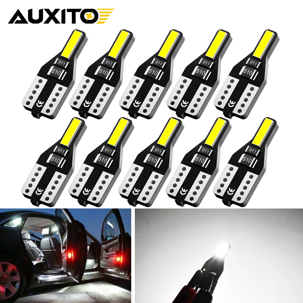 

Светодиодная лампа AUXITO T10 W5W 168 194 Светодиодная лампа освещения номерного знака 6000K Супер яркий белый 2825 Салон автомобиля Положения парковки