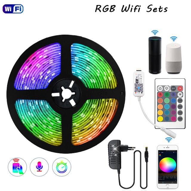 

Светодиодная лента Adiodo RGB 5050 2835 12В Wi-Fi Bluetooth