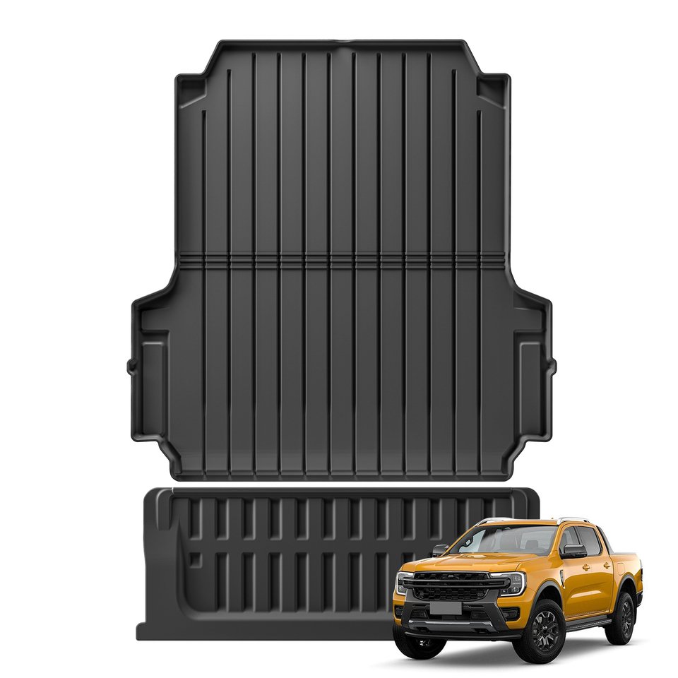 

SMABEE для Ford Ranger, версия США, 2024, 2025, подходит для 5 футов, 59,6 кровати, коврик для автомобиля, грузовика, подкладка для багажника, черная, TPE, 3D защита