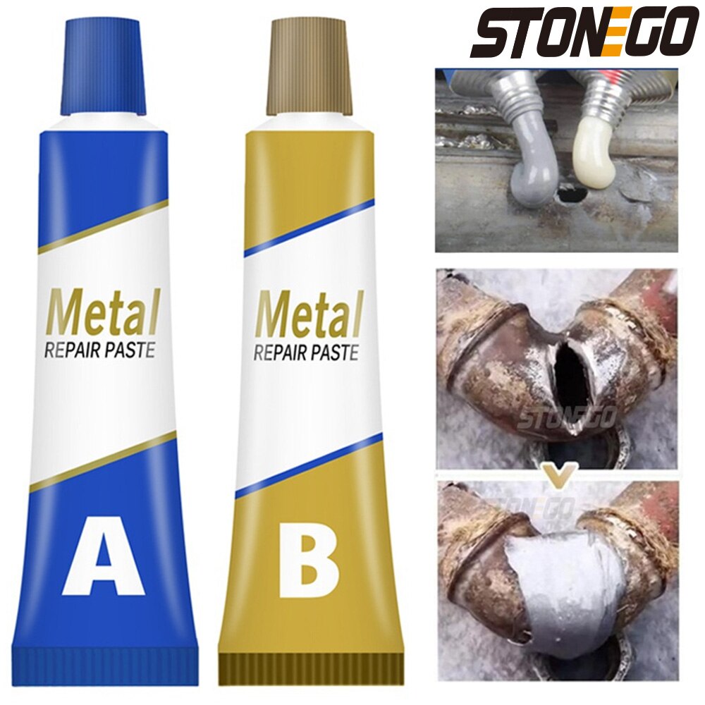 

Промышленный клей для ремонта металла STONEGO, термостойкий и холодный, литейная паста A/B, 20/50/100 г для водопроводных труб и ремонта машин