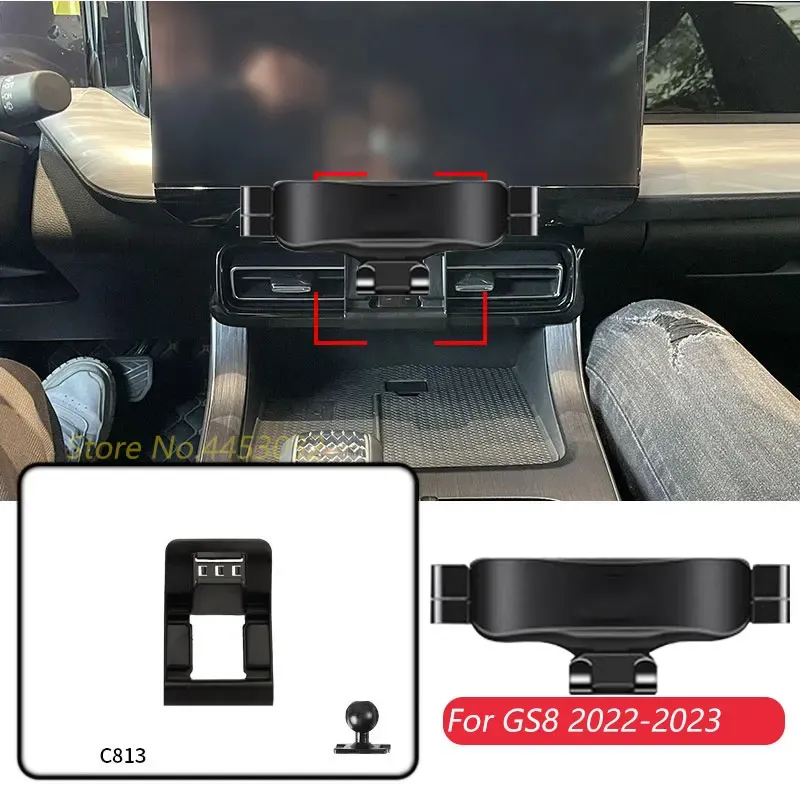 

Автомобильный держатель для телефона Gravity для GAC Trumpchi GS8 2022 2023, базовое крепление, Специальная подставка для GPS, регулируемый кронштейн, аксессуары для интерьера