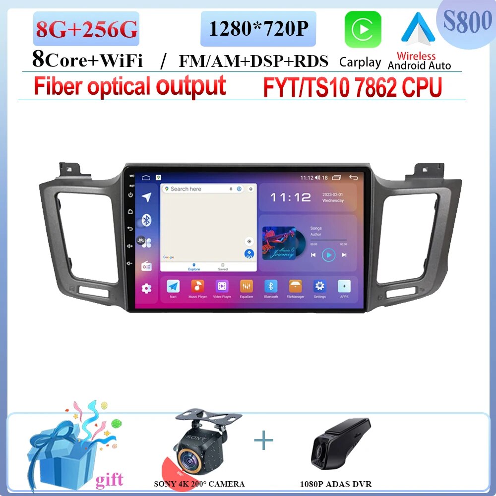 

Автомобильный радиоприемник Android 13 для Toyota RAV4 RAV 4 Xa40 2012 2013 2014 2015 2016 2017 2018 2019 Стерео мультимедийный плеер GPS-навигация