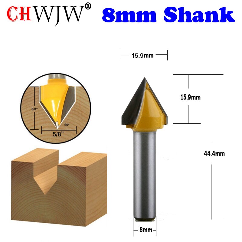 

Фреза CHWJW для дерева с V-образным пазом 8 мм