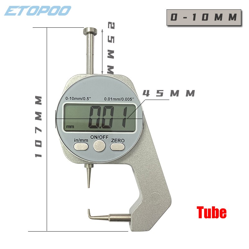 

Цифровой толщиномер ETOPOO 0-12,7 мм