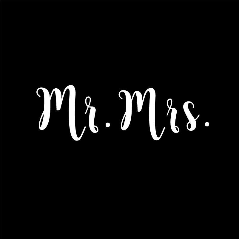 

Набор наклеек "Mr and Mrs" для бокалов