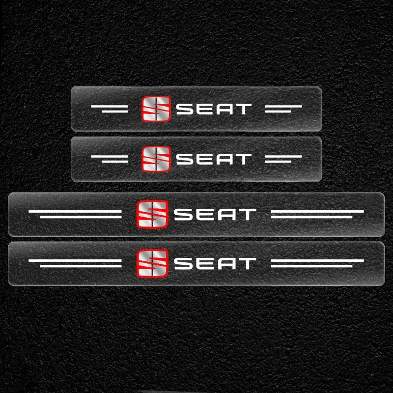 

4 шт., прозрачный порог автомобиля, защита от царапин для Seat Cupra Leon 5f Ibiza 6l 6j Leon 1p, подушка Altea Xl Leon