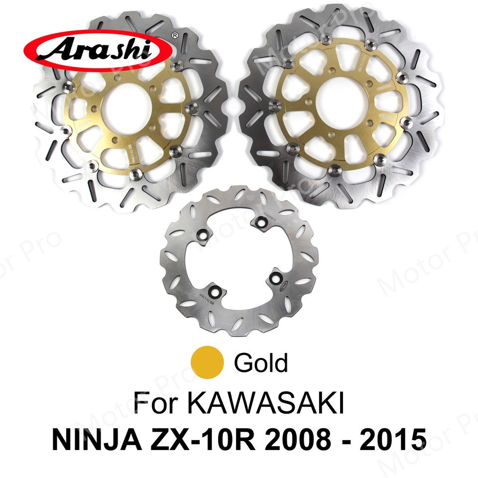 

Arashi 1 комплект тормозных дисков для KAWASAKI NINJA ZX10R 1000 2004-2015, плавающие передние и задние диски с ЧПУ ZX-10R 2005 2006 2007 2008